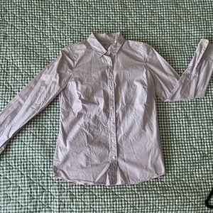 Women’s J. Crew Striped White and Lavender Shirt